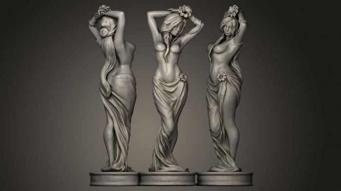 نموذج ثلاثي الأبعاد لآلة CNC تماثيل الفتيات تمثال ديبلا